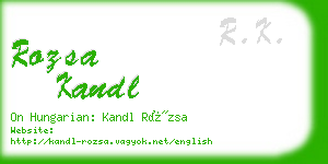 rozsa kandl business card
